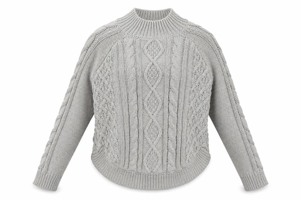 Front view of TU women’s grey pullover sweatshirt, size UK 12