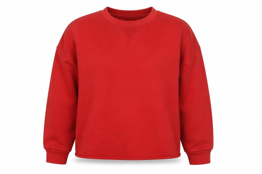 Front view of Primark women’s red jumper, size M