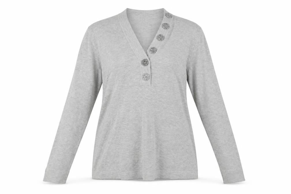 Front view of Marble women’s grey jumper, size L