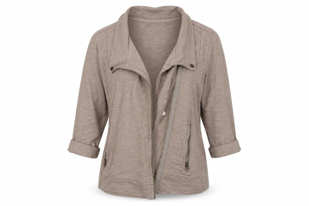Front view of Next women’s brown jacket, size UK 12