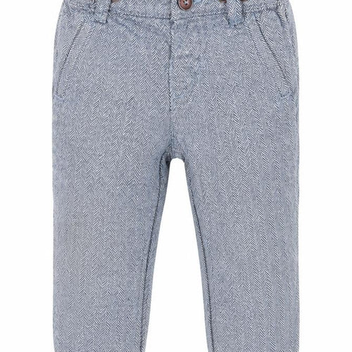 H&M Boys Blue Herringbone  Cargo Trousers Size 12 Months  - Chino Style