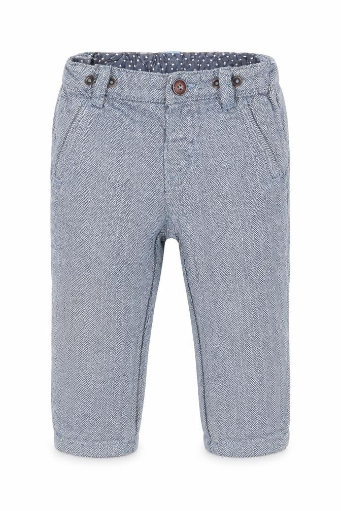 H&M Boys Blue Herringbone  Cargo Trousers Size 12 Months  - Chino Style