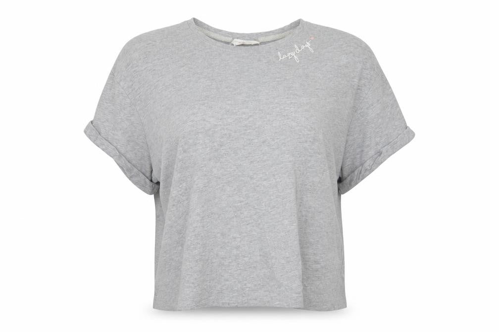 Front view of Marks & Spencer women’s grey top pyjama top, size L
