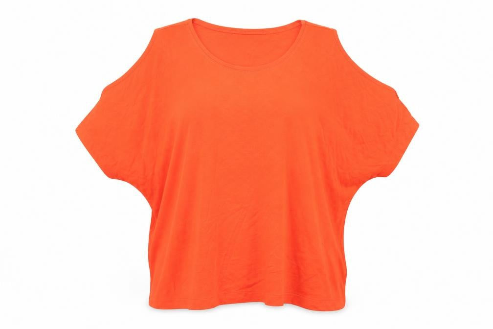 Front view of New Look women’s red basic t-shirt, size UK 12