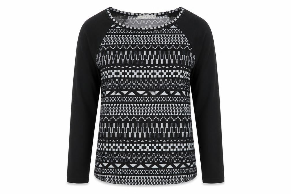 Front view of Atmosphere women’s black argyle/diamond jumper, size UK 12