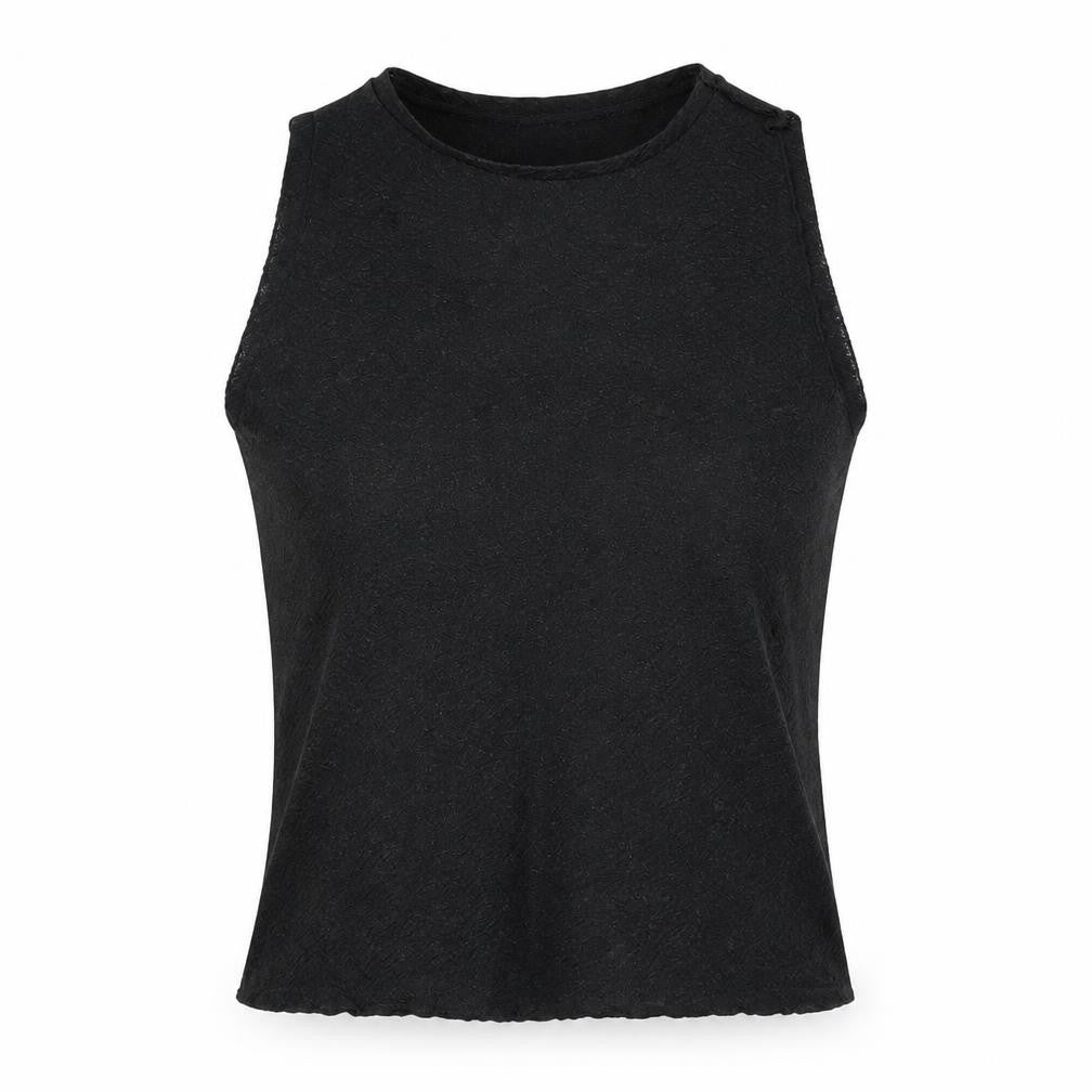 Front view of Zara women’s black basic blouse, size S