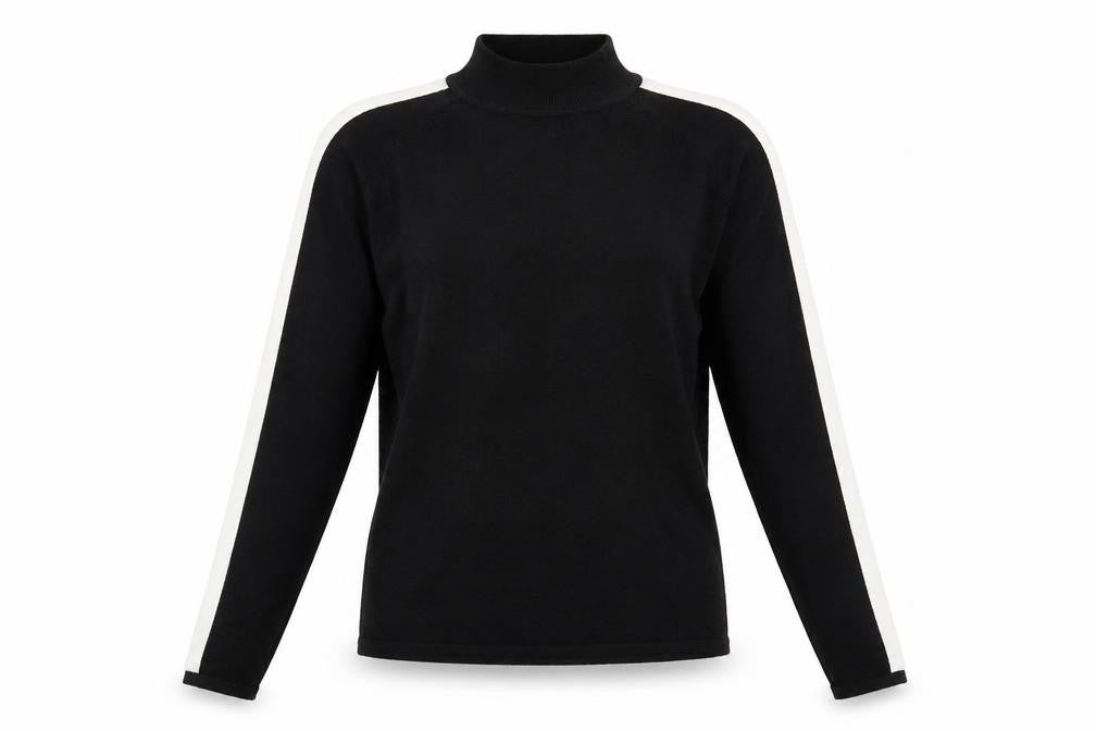 Front view of H&M women’s black jumper, size M
