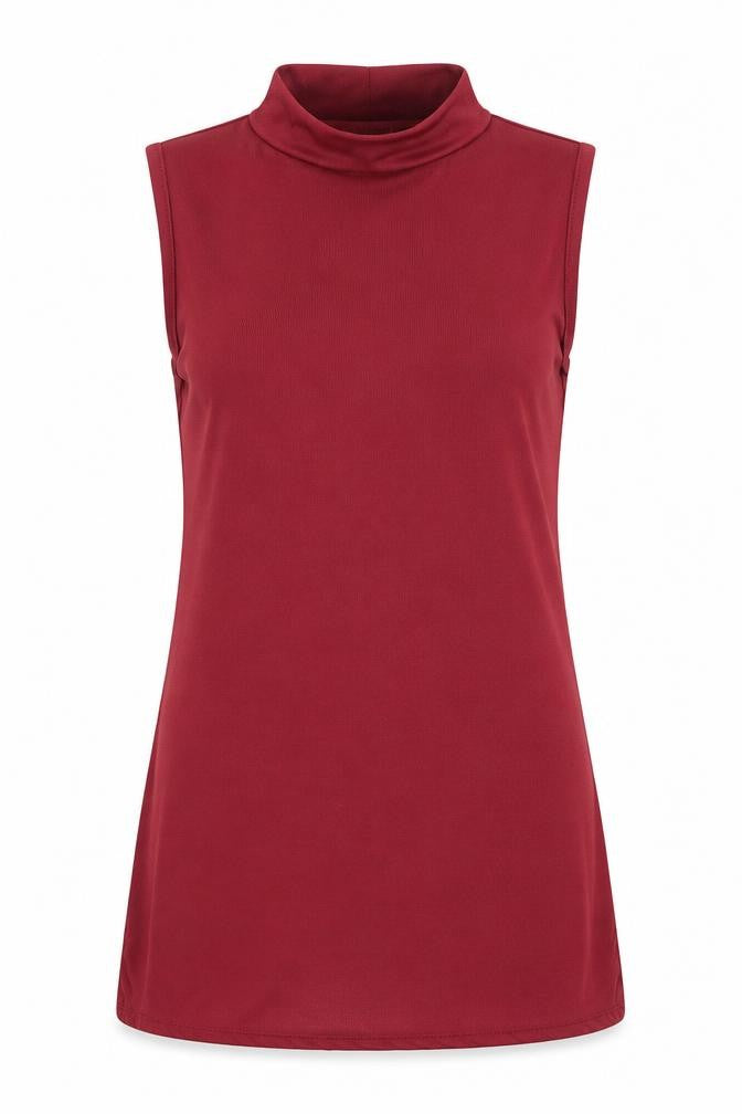 Front view of Papaya women’s red basic blouse, size UK 8