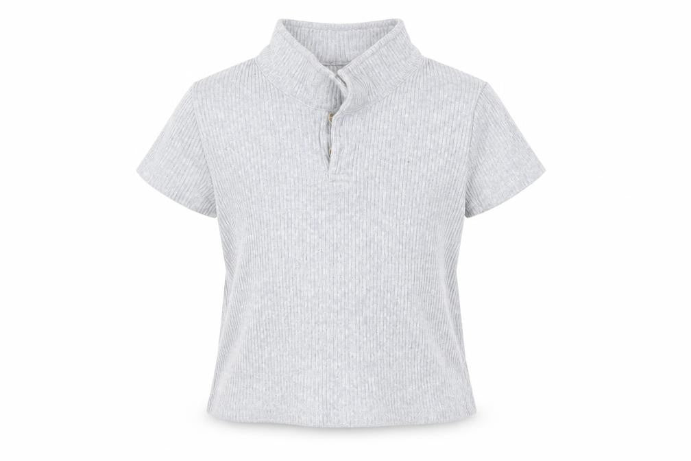 Front view of Matalan Baby Grey Basic T-Shirt, size 18-24, Months