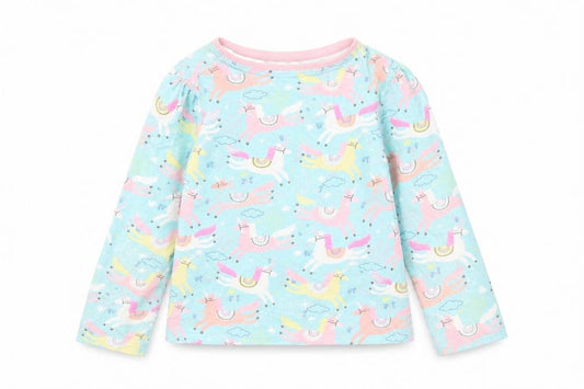 Front view of George girls’ blue basic t-shirt, size 8-9, years