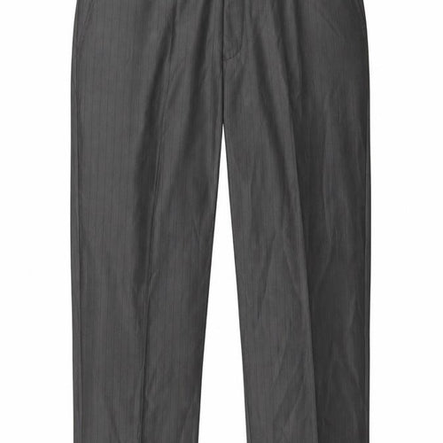Preworn Mens Green Striped  Dress Pants Trousers Size 36 L29 in
