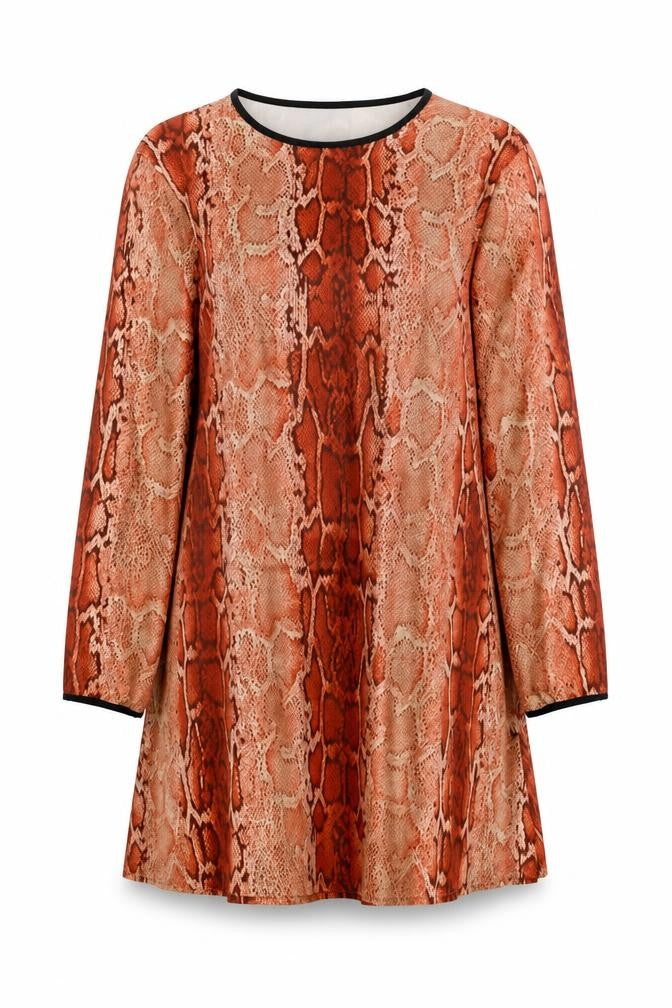 Preworn Womens Orange Animal Print  Mini  Size M  - Snake print