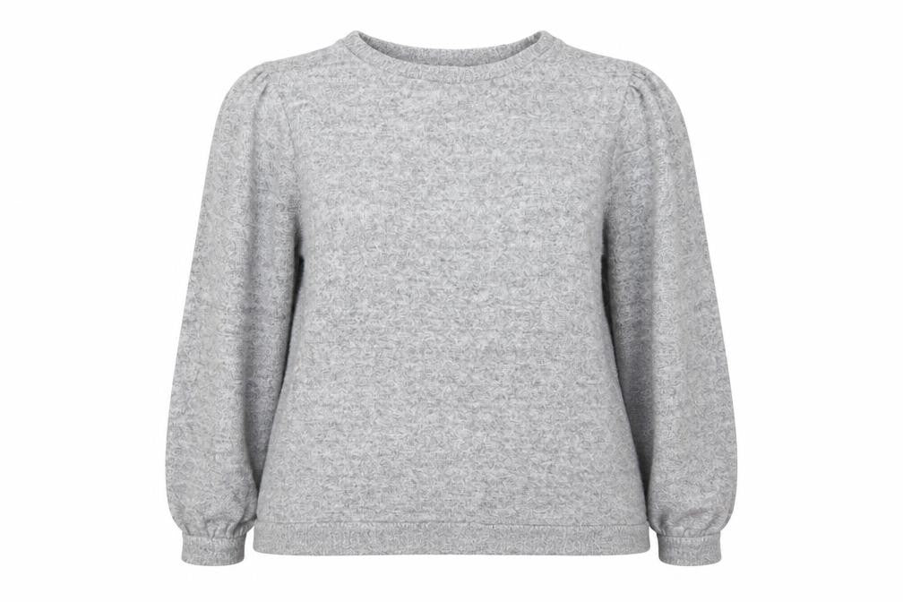 Front view of Papaya women’s grey jumper, size UK 16