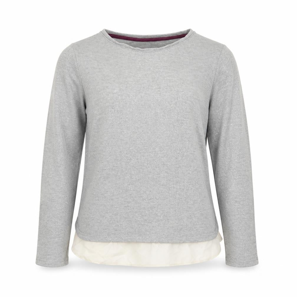 Front view of F&F girls’ silver jumper, size 10-11, years