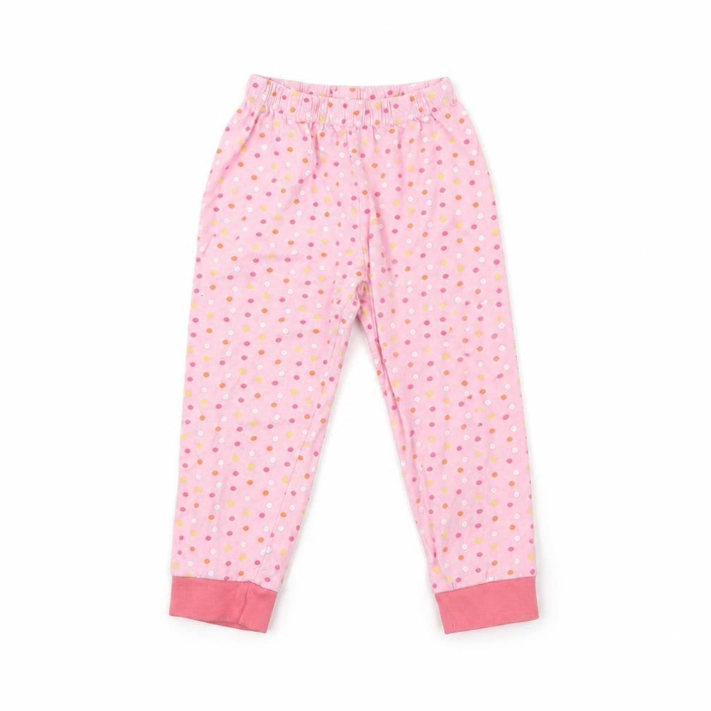 Front view of Easter girls’ pink spotted cami pyjama pants, size 2, years