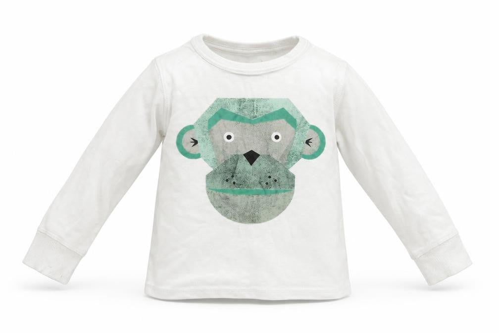 Front view of Next boys’ white jumper, size 2-3, years
