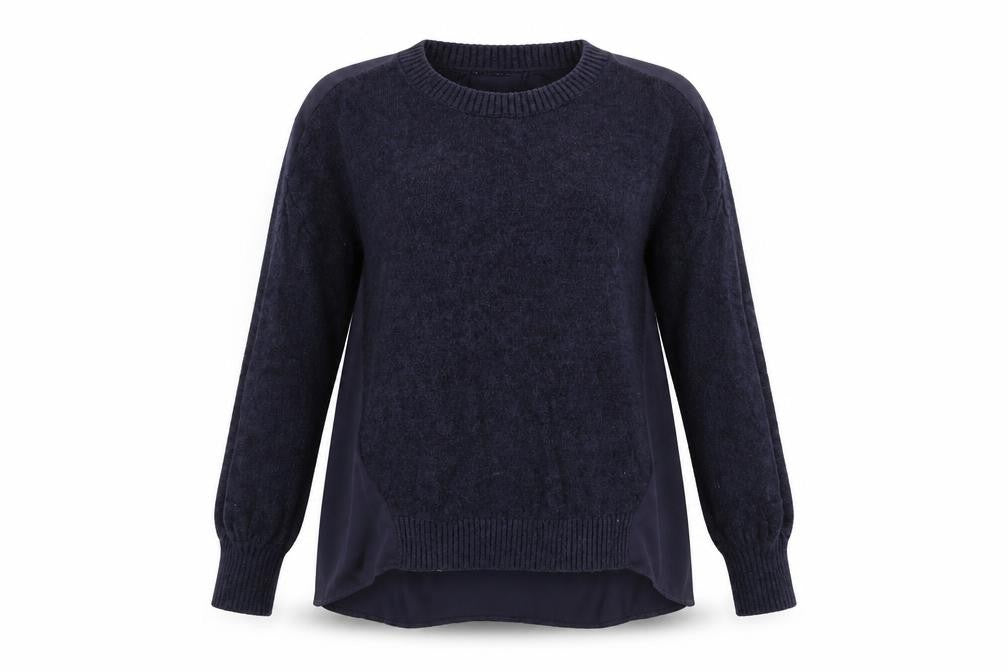 Front view of Next women’s blue jumper, size UK 14