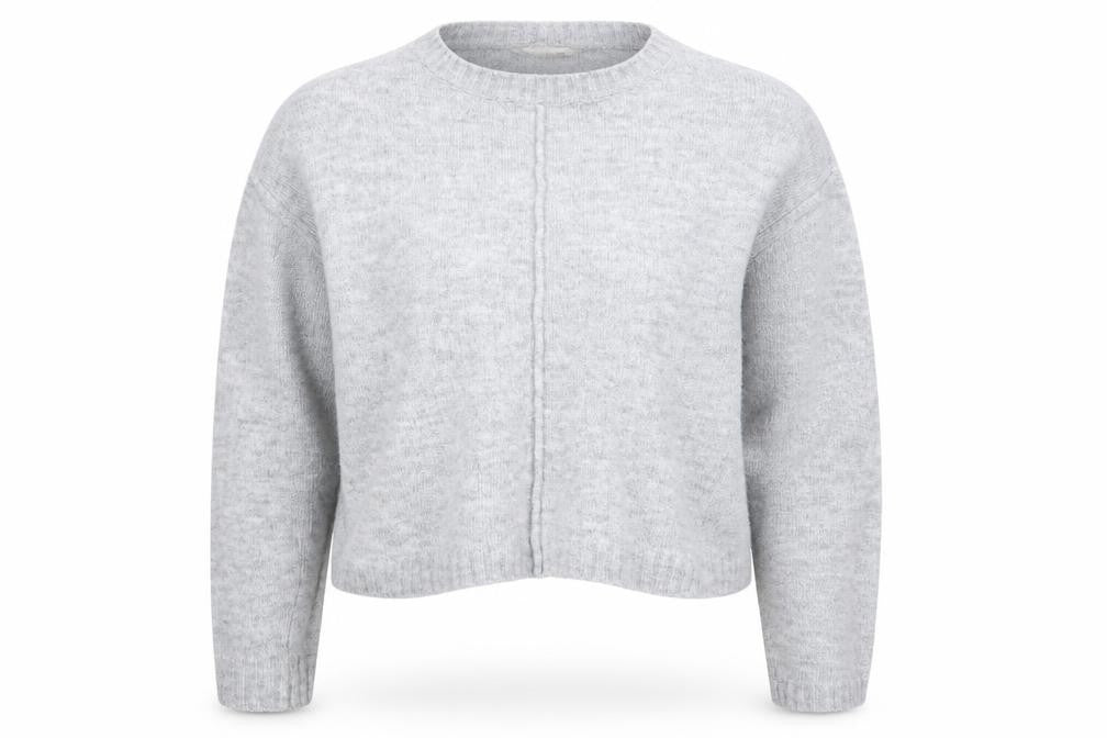 Front view of Candy girls’ grey knit jumper, size 13, years - cropped
