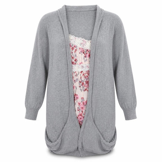 Front view of Next women’s multicoloured floral knit jumper, size UK 8