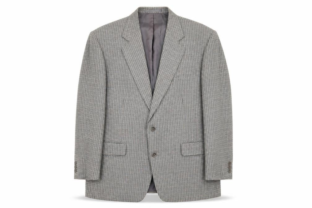 Front view of Greenwoods men’s multicoloured houndstooth jacket blazer, size 42