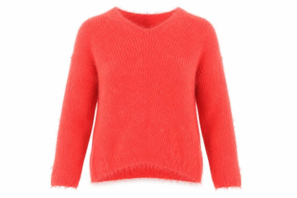 Front view of Atmosphere women’s red jumper, size S