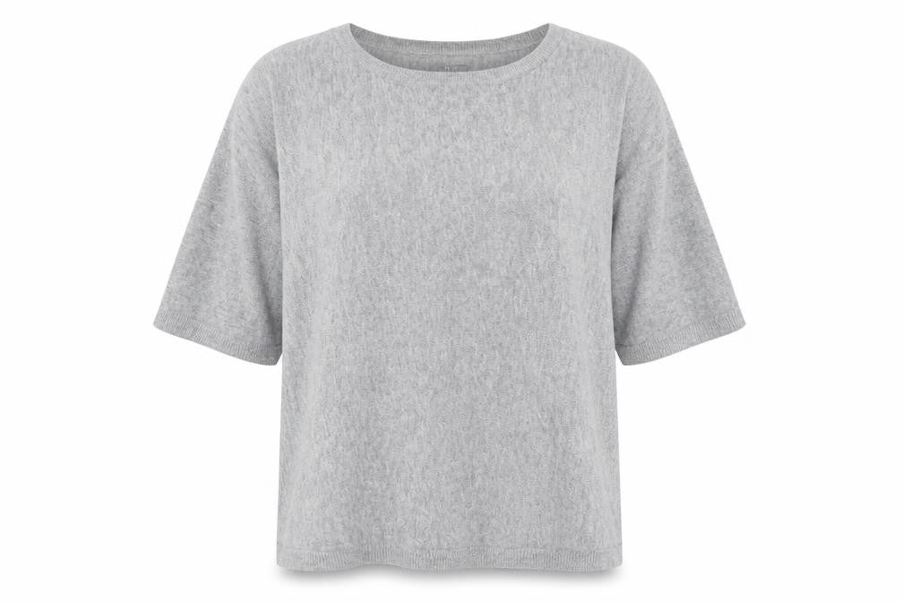 Front view of South women’s grey basic t-shirt, size UK 18