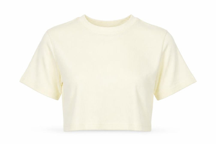 Nasty Gal Womens Yellow Cropped T-Shirt Size 8