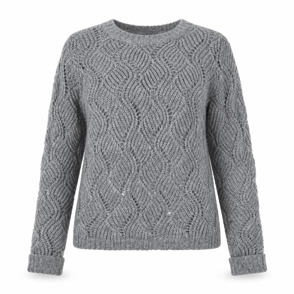 Front view of Atmosphere women’s grey jumper, size UK 8