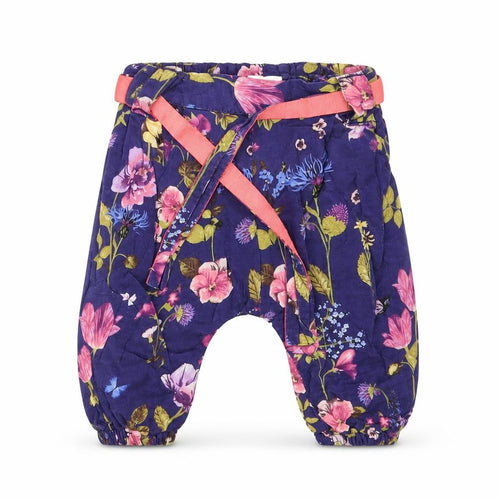 Marks and Spencer Girls Blue Floral   Trousers Size 0-3 Months
