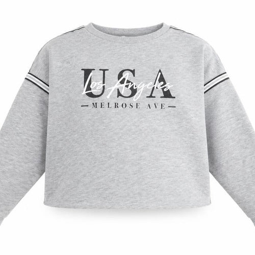 Primark Girls Grey   Pullover Sweatshirt Size 9-10 Years  - usa los angeles