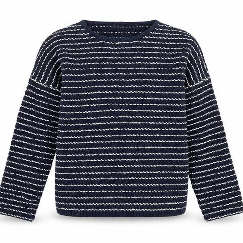F&F Girls Blue Striped Knit Pullover Jumper Size 12-13 Years