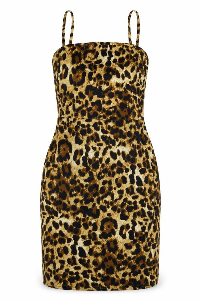 Front view of SHEIN women’s multicoloured animal print mini, size XS