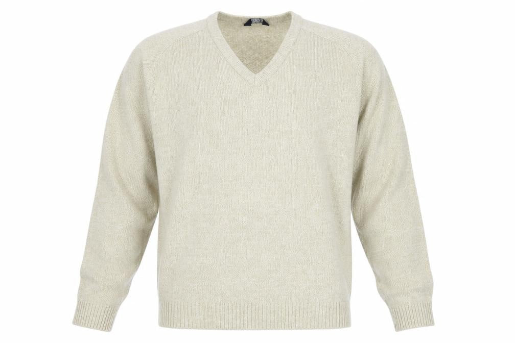 Front view of Premier MAN men’s beige jumper, size L