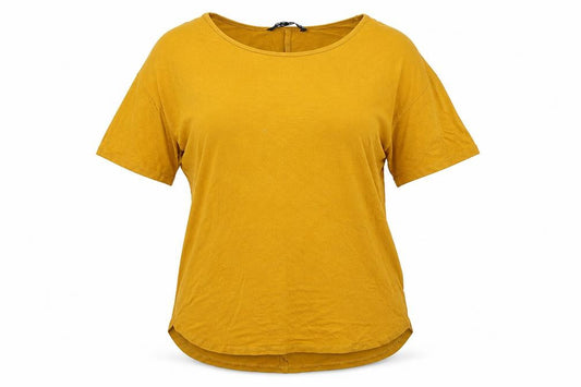 Front view of Select women’s orange jersey basic t-shirt, size UK 14