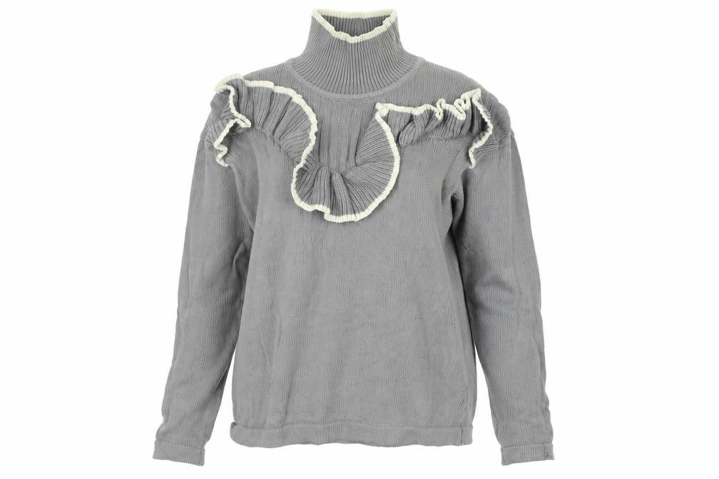 Front view of Blue Inc women’s grey jumper, size UK 6