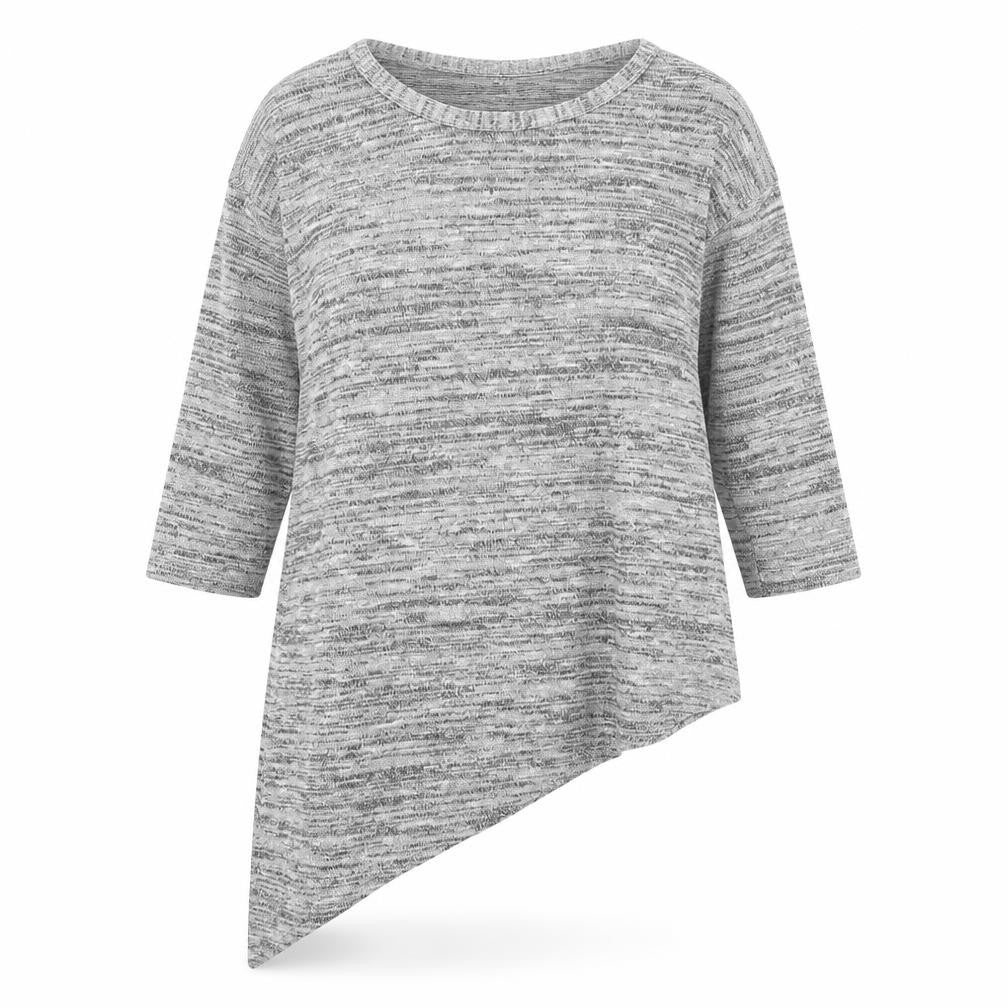 Front view of Quiz women’s grey jumper, size UK 16