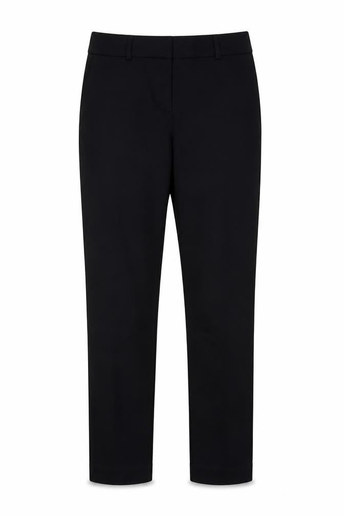 Front view of Next women’s blue trousers, size UK 8, 28-inch leg