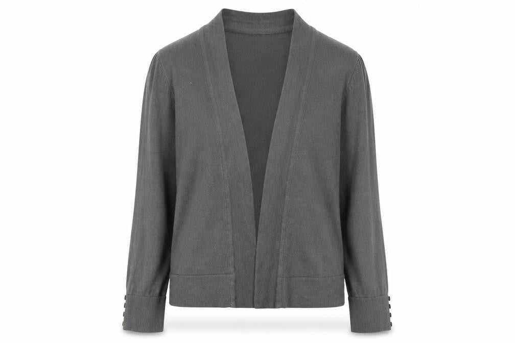 Front view of Wallis women’s grey cardigan jumper, size S