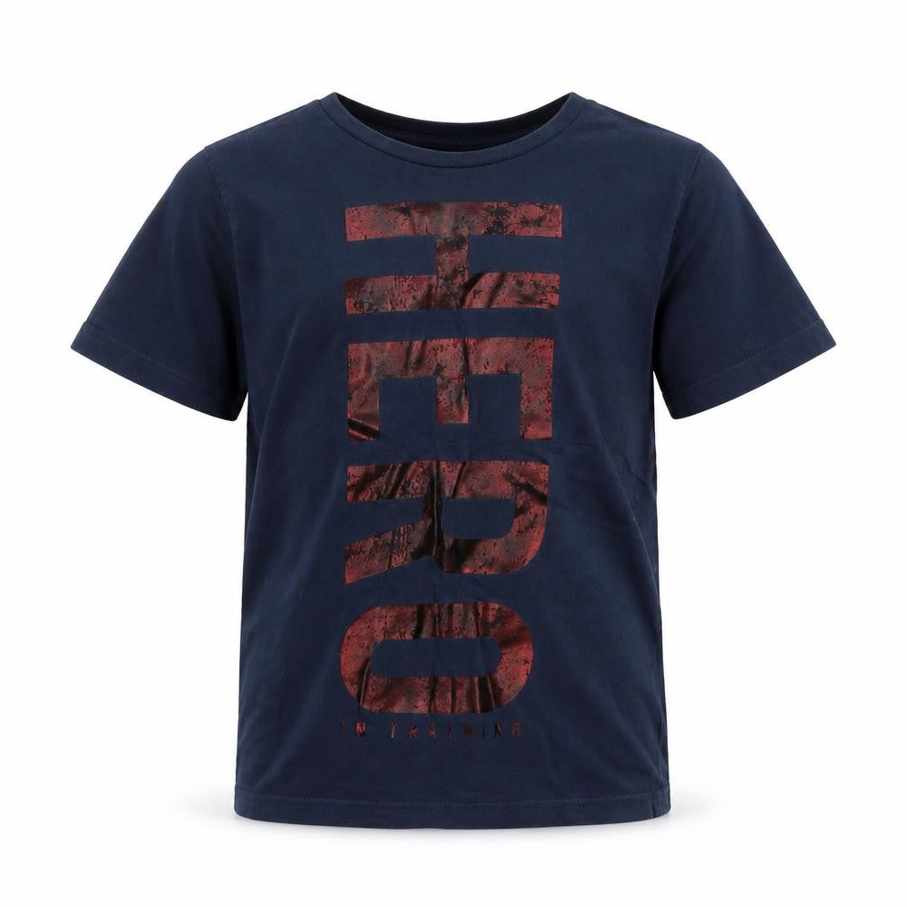 Front view of George boys’ blue basic t-shirt, size 6-7, years - hero