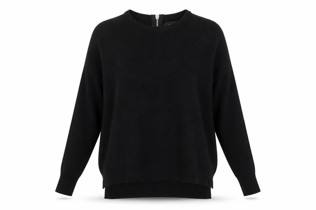 Front view of Atmosphere women’s black jumper, size UK 6
