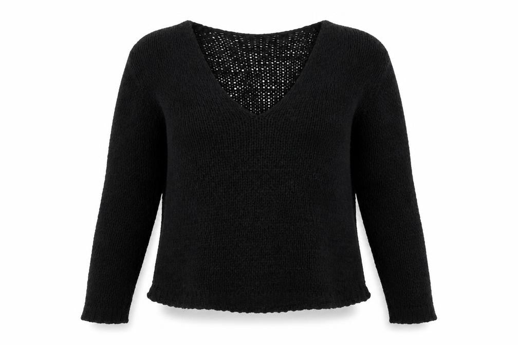 Front view of H&M women’s black jumper, size M