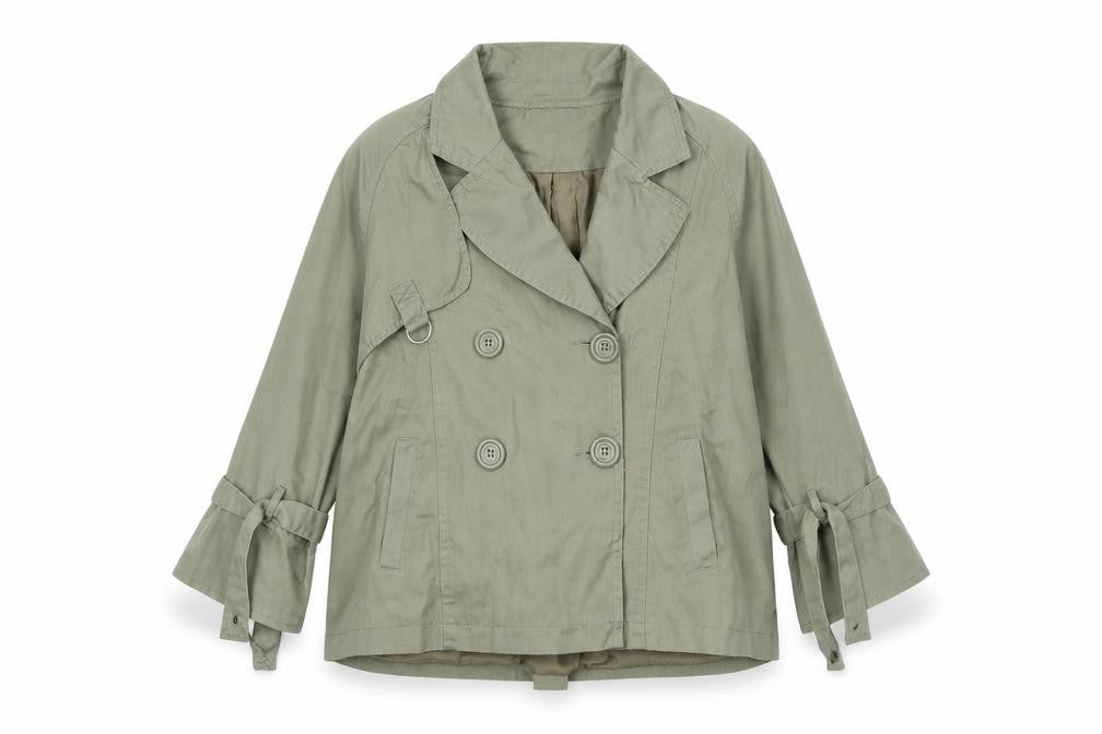 Front view of Best Mountain women’s green jacket, size L