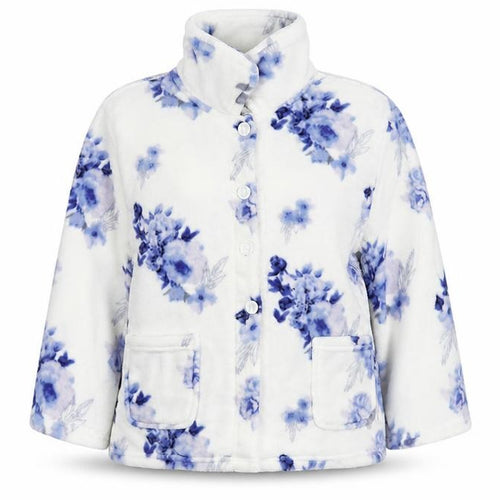 Slenderella Womens White Floral  Cardigan Jumper Size L