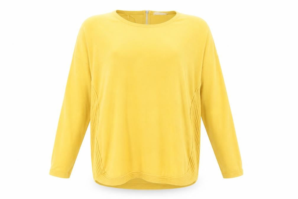 Front view of Apricot women’s gold full zip jumper, size UK 14