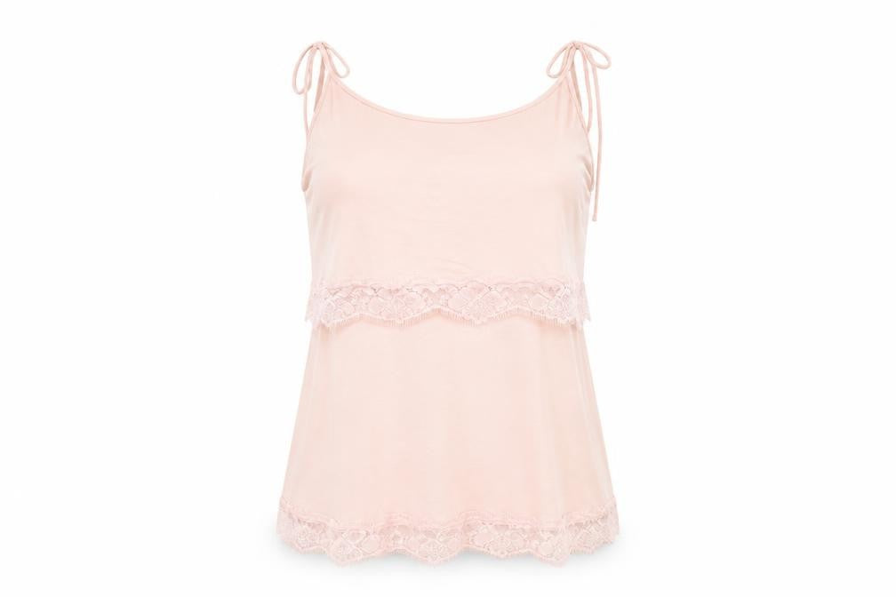 Front view of Very women’s pink basic t-shirt, size UK 16