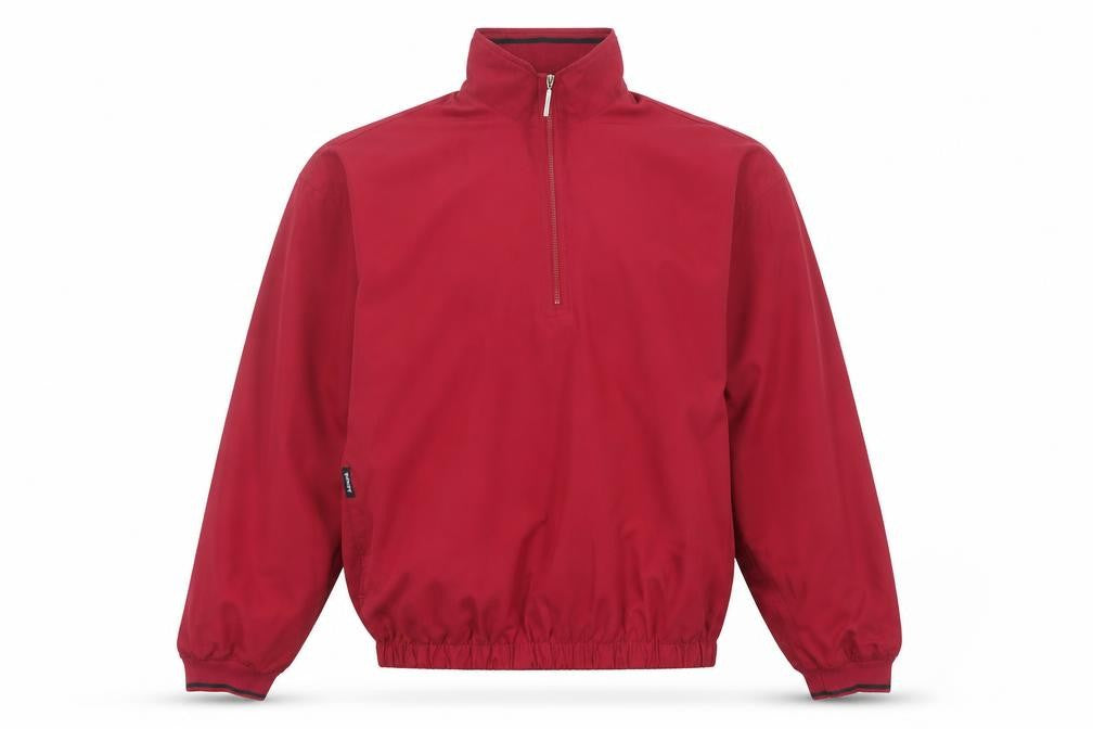 Front view of Ashworth women’s red jacket, size L