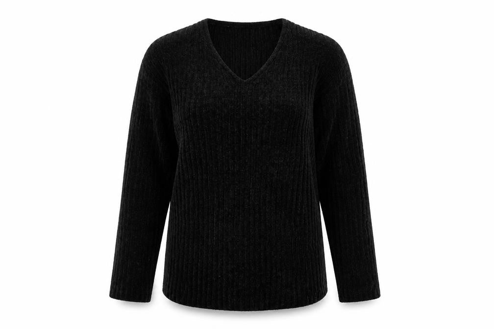 Front view of Mackays Black jumper, size M