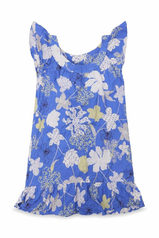 Front view of Atmosphere women’s blue floral basic blouse, size UK 8