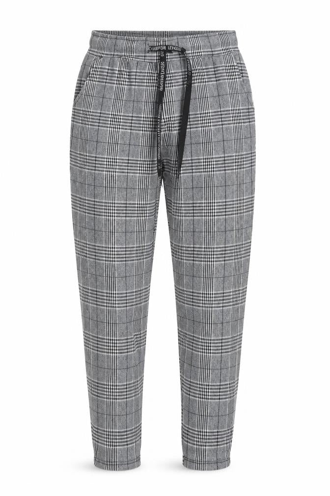 Preworn Womens Black Houndstooth  Trousers  Size M L26 in