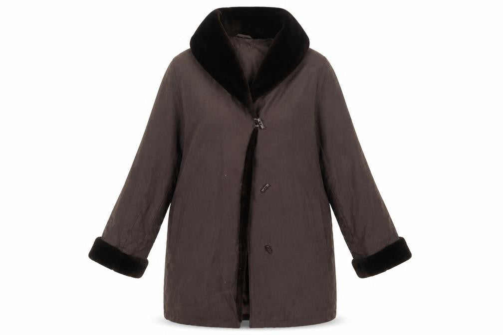 Front view of JFW women’s beige jacket coat, size UK 14